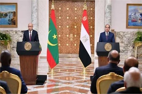 الرئيس السيسي ونظيره الموريتاني