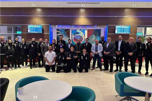 صبحي في استقبال بعثة التايكوندو