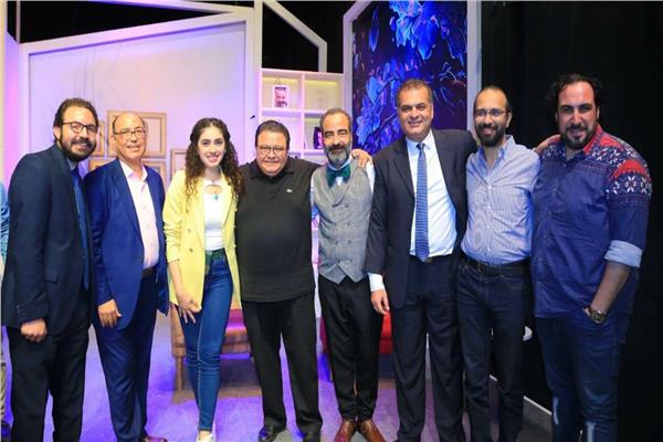 خالد جلال خلال افتتاحه مسرحية ستوكمان