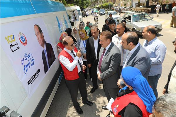 اللواء إبراهيم أبو ليمون محافظ المنوفية خلال الجولة التفقدية