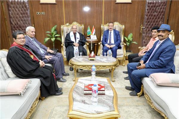 محافظ المنوفية يستقبل راعى الكنيسة الانجيلية