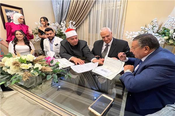 عقد قران ابنة المستشار حامد راشد