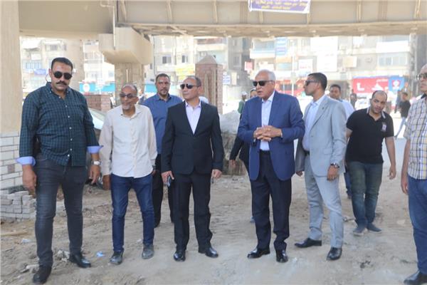 محافظ الجيزة يتابع تجهيزات انشاء مواقف سرفيس