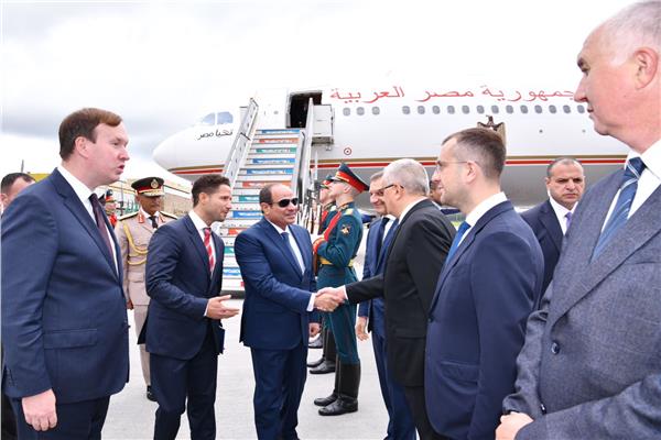و وصول الرئيس السيسي سان بطرسبرج 