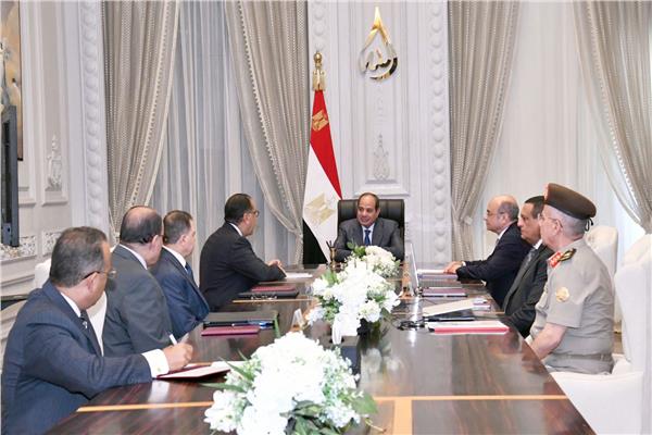 الرئيس السيسي خلال الاجتماع