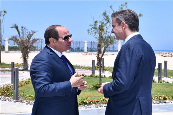 الرئيس السيسي خلال لقائه برئيس وزراء اليونان