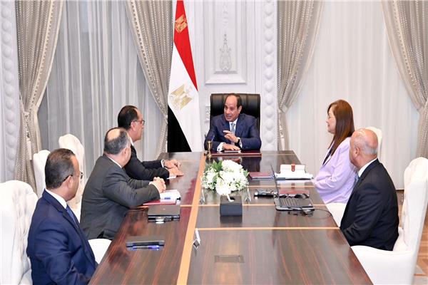 الرئيس عبد الفتاح السيسي خلال الاجتماع