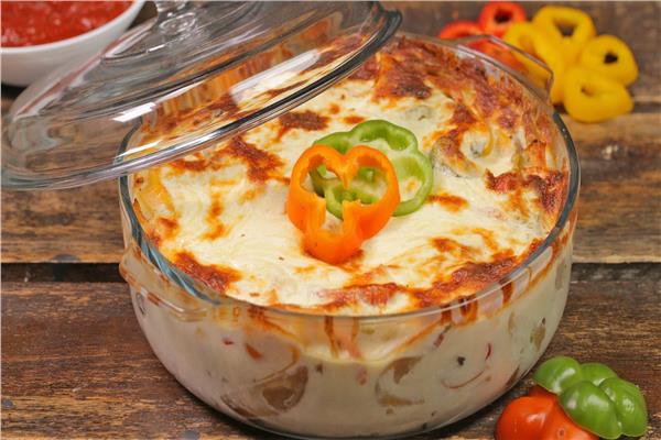 طاجن الجمبري بالجبنة والكريمة