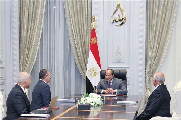 الرئيس السيسي خلال الاجتماع