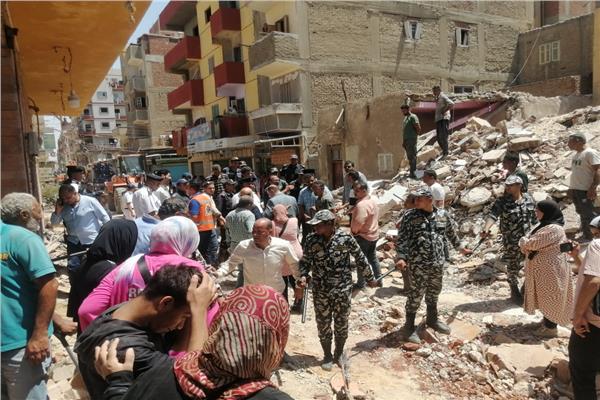 حادث انهيار منزل قديم بالإسماعيلية