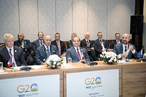 الرئيس عبد الفتاح السيسى خلال مشاركته 