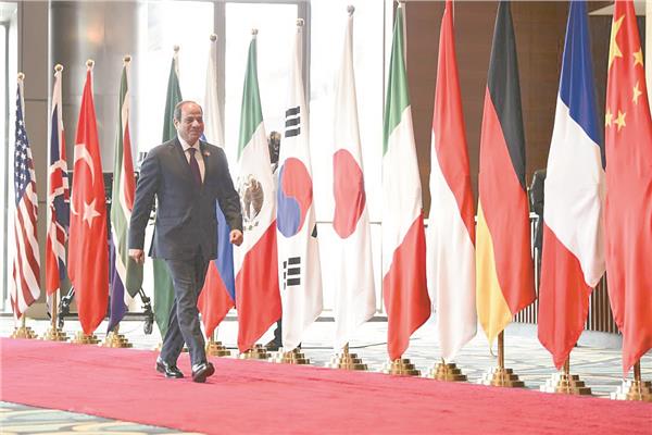حضور مميز للرئيس عبد الفتاح السيسى خلال قمة العشرين بالهند
