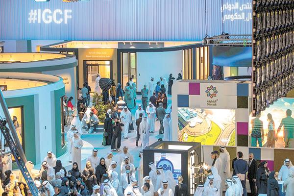 جانب من فعاليات المنتدى الدولى للاتصال الحكومى بالشارقة