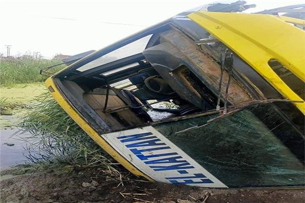 حادث انقلاب حافلة مدرسة