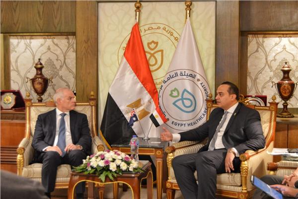 رئيس هيئة الرعاية الصحية يبحث مع سفير أستراليا والمديرة التنفيذية لمجموعة ACHS