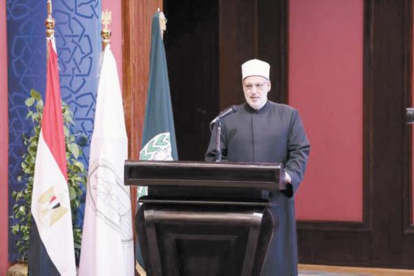 د. محمد الضوينى خلال كلمته بمؤتمر كلية الزراعة بجامعة الأزهر