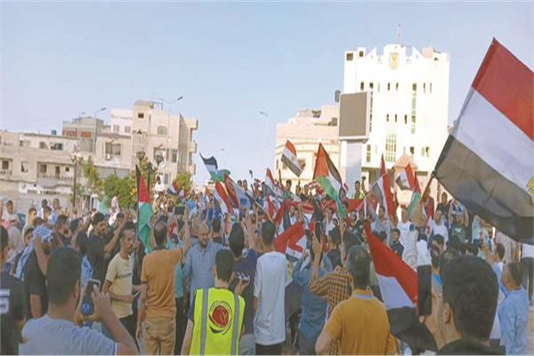 تأييد شعبى بسيناء لموقف الرئيس السيسى برفض التهجير