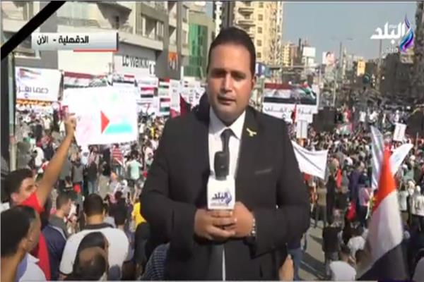 مظاهرات حاشدة في الدقهلية لدعم فلسطين
