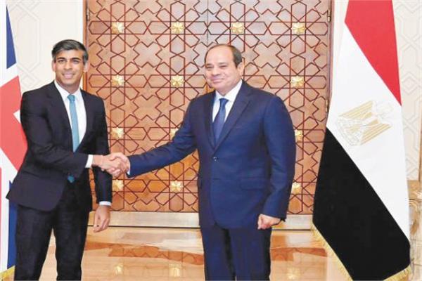 استقبال الرئيس السيسي لرئيس الوزراء البريطاني ريشى سوناك