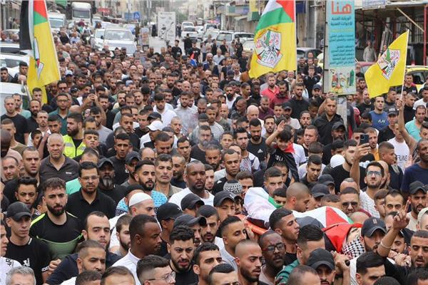 صورة من جنازة أحد الشهيدين