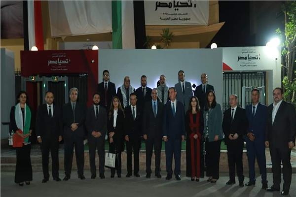 جانب من استقبال الحملة الرسمية للمرشح الرئاسي عبدالفتاح السيسي للسفير الفلسطيني 