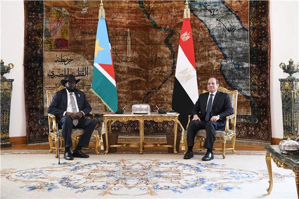 الرئيس السيسي ورئيس جنوب السودان 