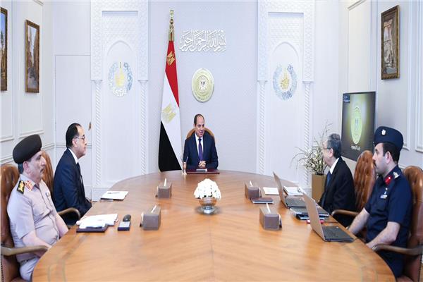 الرئيس السيسي خلال الاجتماع