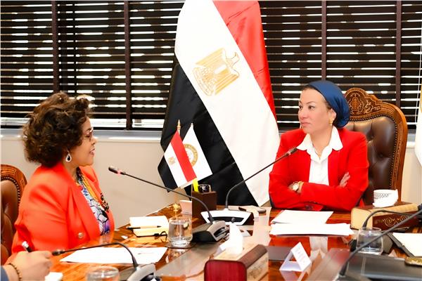 لقاء وزيرة البيئة مع المديرة التنفيذية لوكالة الإتحاد الأفريقي للتنمية