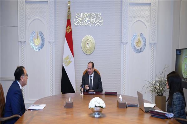 الرئيس عبد الفتاح السيسي اليوم مع الدكتور مصطفى مدبولي