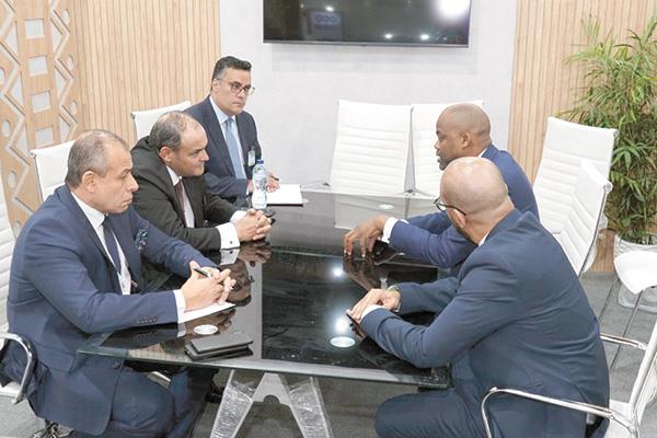 جانب من لقاءات وزير التجارة والصناعة 