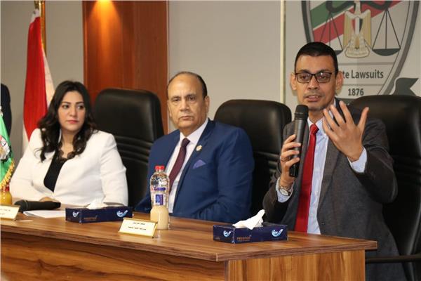المستشار محمد حسن - المستشار الدكتور فوزى شادي - المستشارة مى مروان