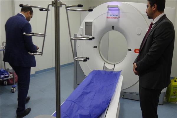 أثناء افتتاح وحدة الأشعة 