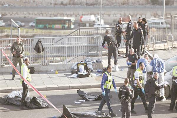 قوات الاحتلال تتفقد موقع الحادث