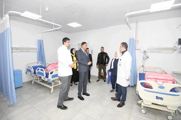 محافظ الدقهلية خلال افتتاحه قسم الأورام بالمستشفى