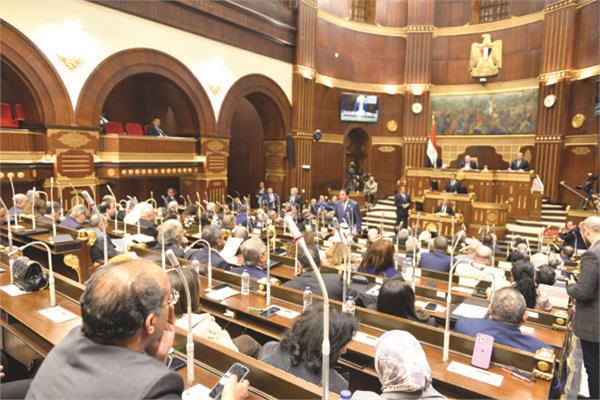 المستشار عبدالوهاب عبدالرازق خلال الجلسة العامة لمجلس الشيوخ