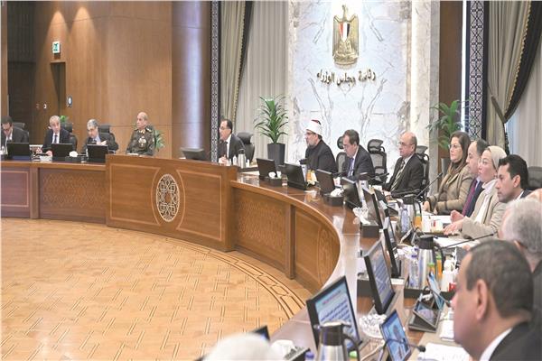 جانب من اجتماع مجلس الوزراء برئاسة د . مصطفى مدبولى