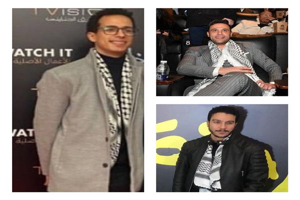 نجوم ارتدوا الشال الفلسطيني 