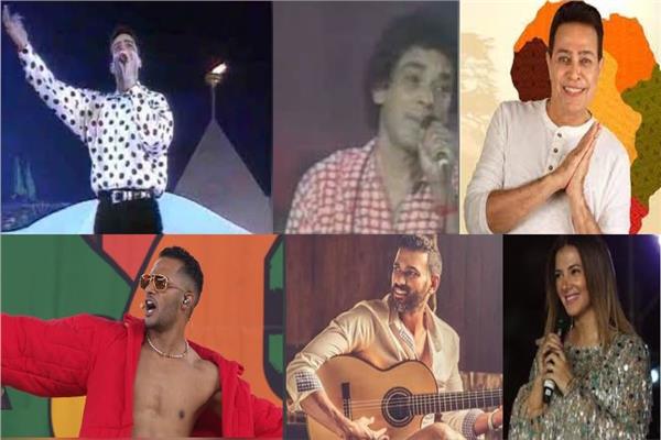فنانين مصريين أحيوا حفلات بطولات رياضية كبرى