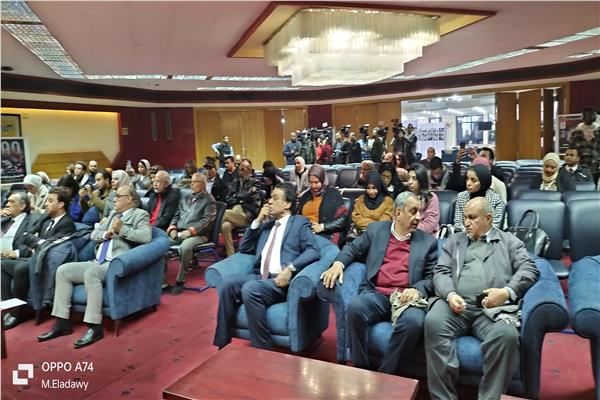 جانب من المؤتمر الصحفي الذي تنظمه نقابة الصحفيين