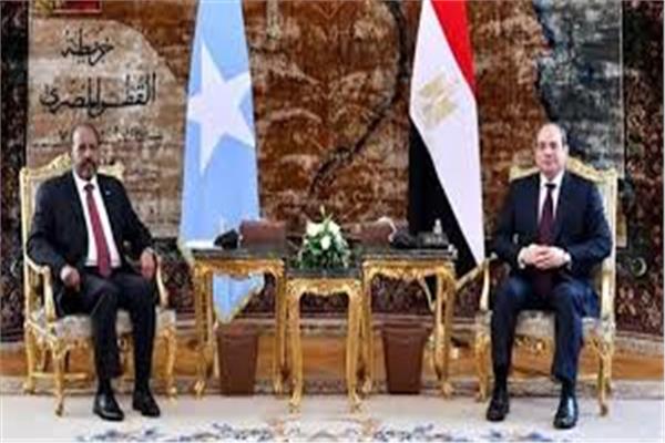 السيسي خلال لقائه الرئيس الصومالي