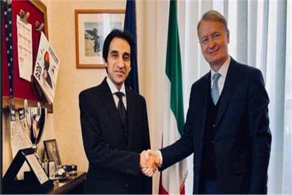 بسام راضى مع ‏زعيم الأغلبية بمجلس الشيوخ 
