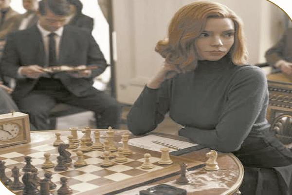 مشهد من مسلسل «مناورة الملكة - the queen›s gambit»