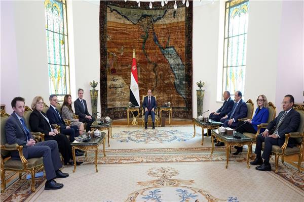 الرئيس السيسي خلال اللقاء