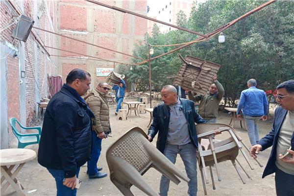 صورة خلال حملة رفع الإشغالات