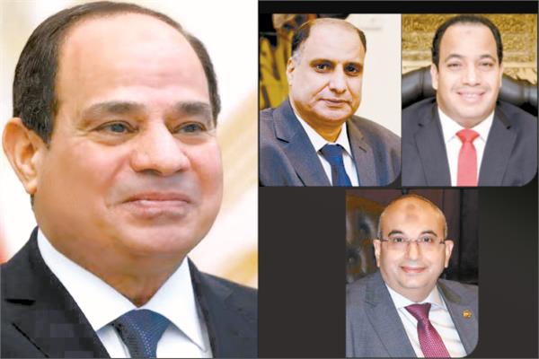  د. عبد المنعم السيد -  د. عرفان فوزى -  أشرف عبد الغنى -  الرئيس عبدالفتاح السيسى