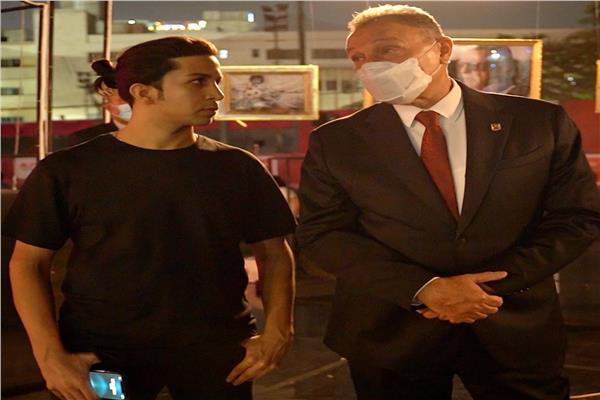 الكابتن محمود الخطيب والمنتج هشام جمال
