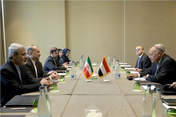 وزير الخارجية يلتقي بنظيره الإيراني 