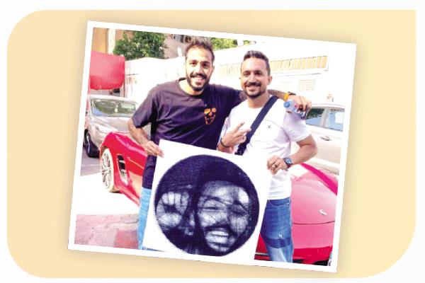 بورتريهات «حسام» بالمسامير والخيوط