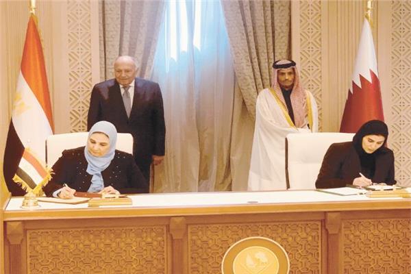 القباج ونظيرتها القطرية توقعان مذكرة التفاهم