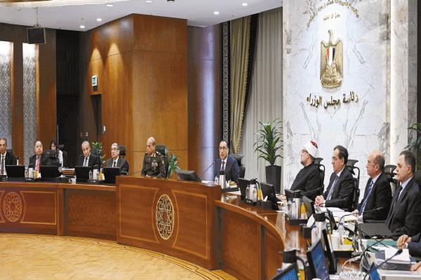 د. مصطفى مدبولى خلال ترأسه اجتماع مجلس الوزراء
